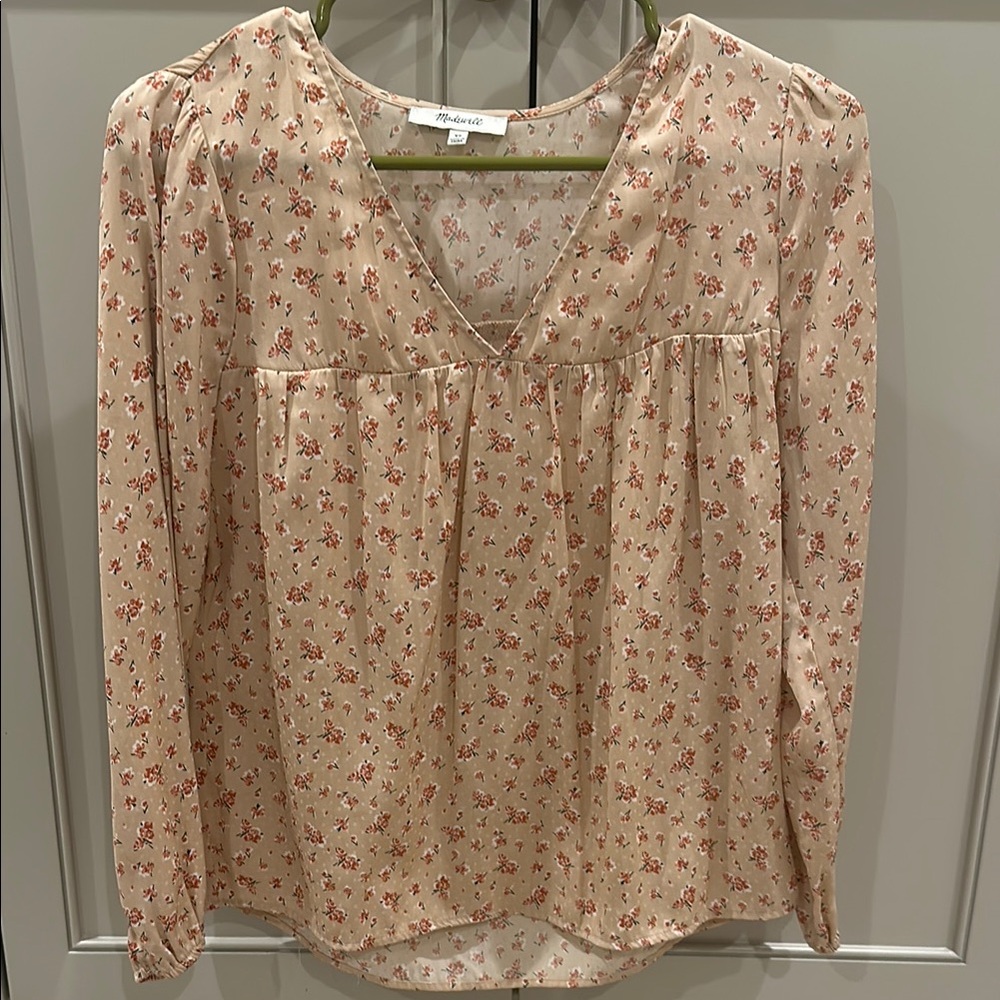 Silk Floral Top by Madewell
